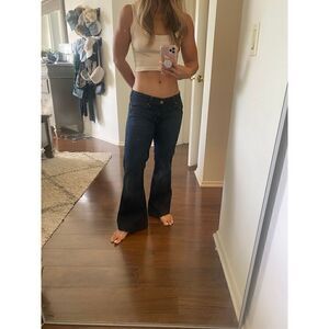 Citizens of Humanity size 27 low rise flare stretch full leg denim jeans
